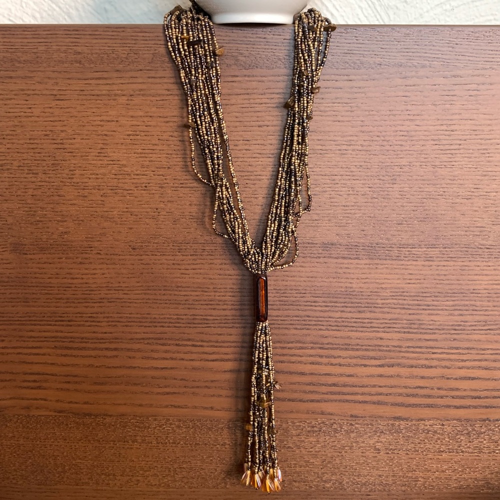 Beaded Brown Necklace